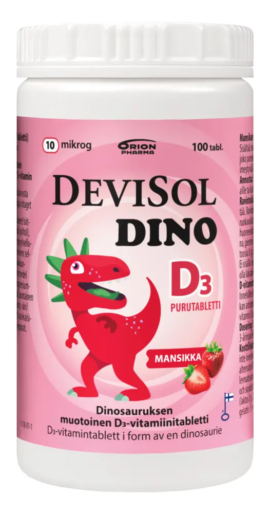 Devisol Dino mansikka 10 mikrog