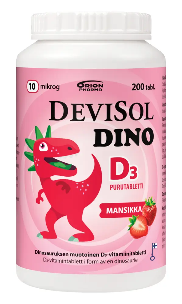 Devisol Dino mansikka 10 mikrog