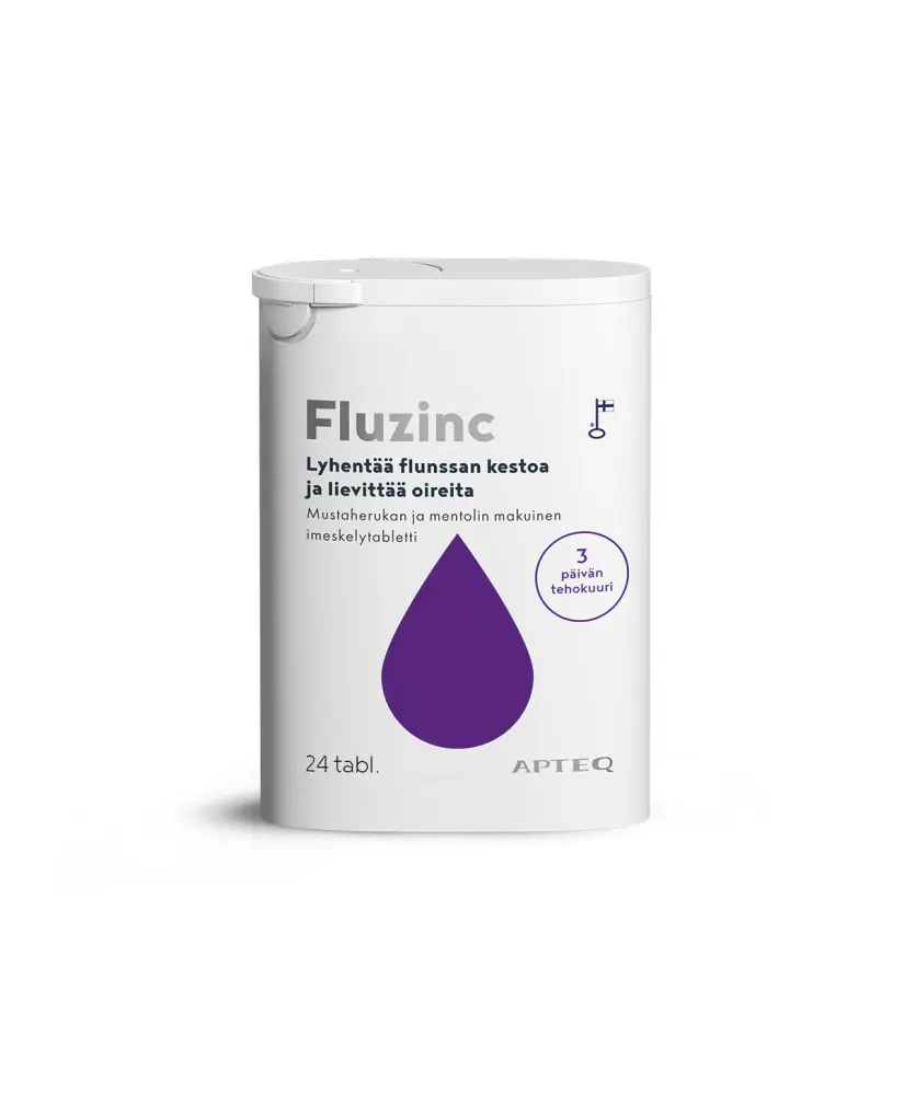 Apteq Fluzinc mustaherukka