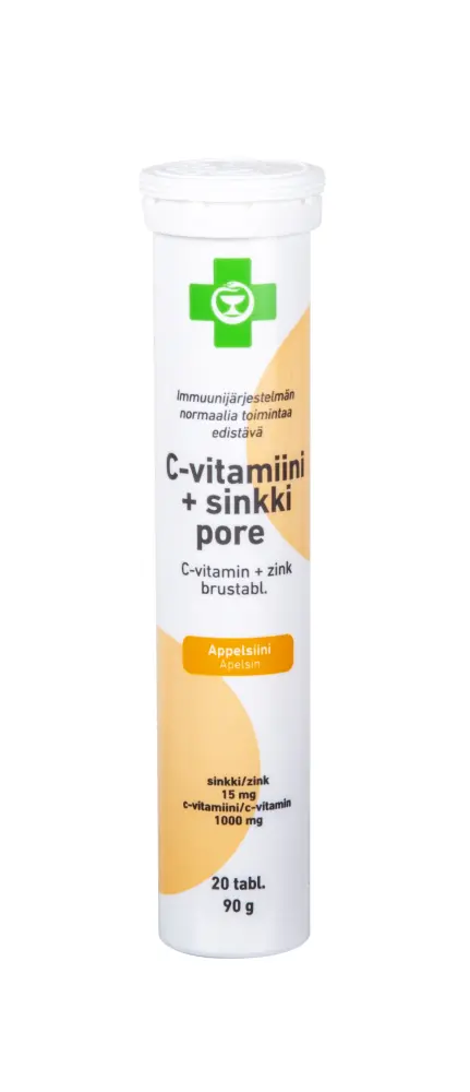 APTEEKKI C-vitamiini + sinkki Pore appelsiini