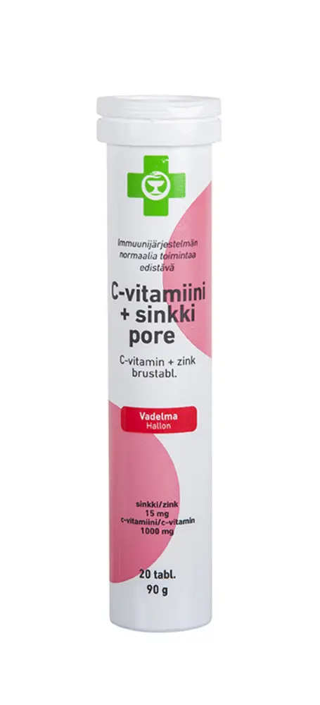 APTEEKKI C-vitamiini + sinkki Pore vadelma