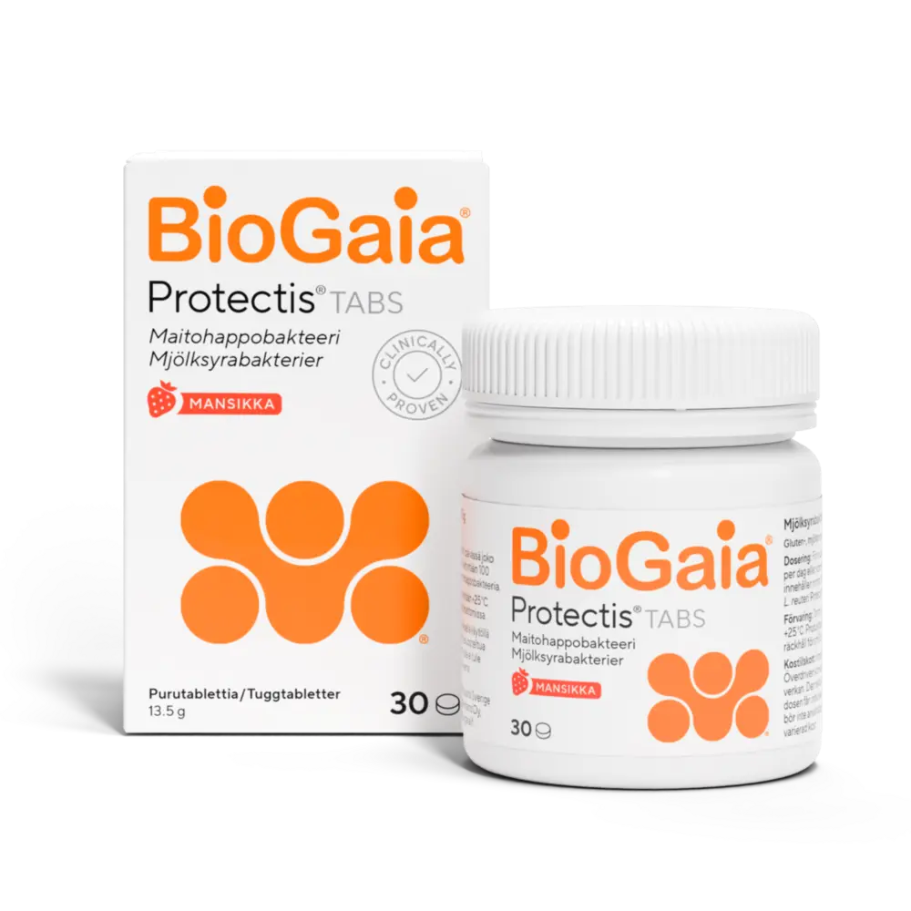 BioGaia Protectis TABS Mansikka