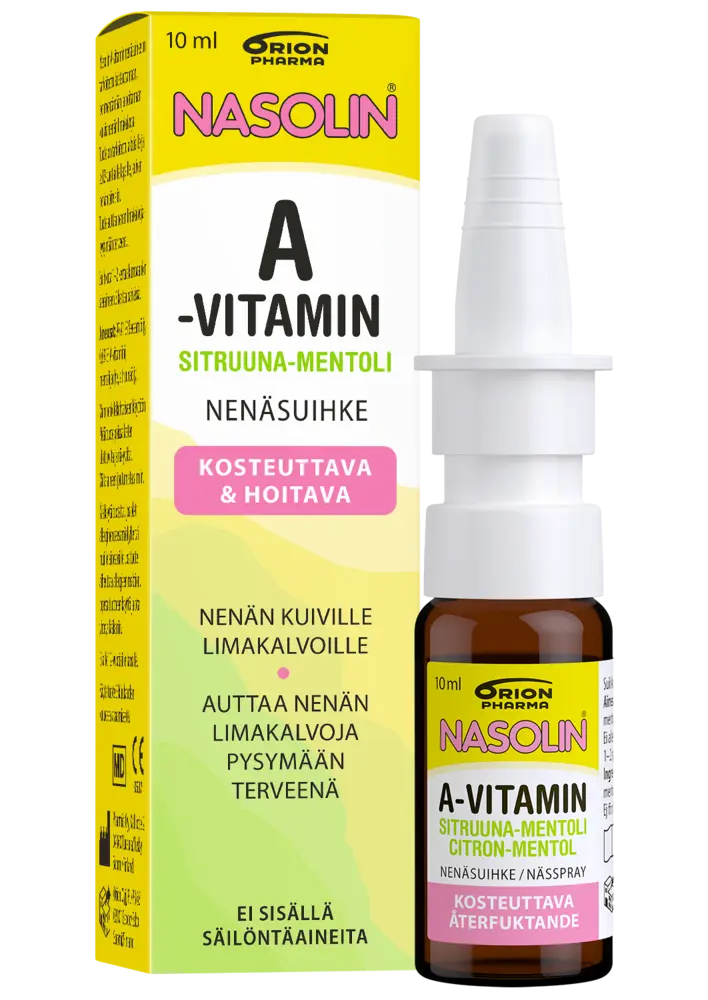 Nasolin A-vitamin Sitruuna-Mentoli nenäsumute
