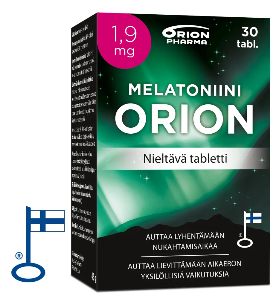 Melatoniini Orion 1,9 mg nieltävä