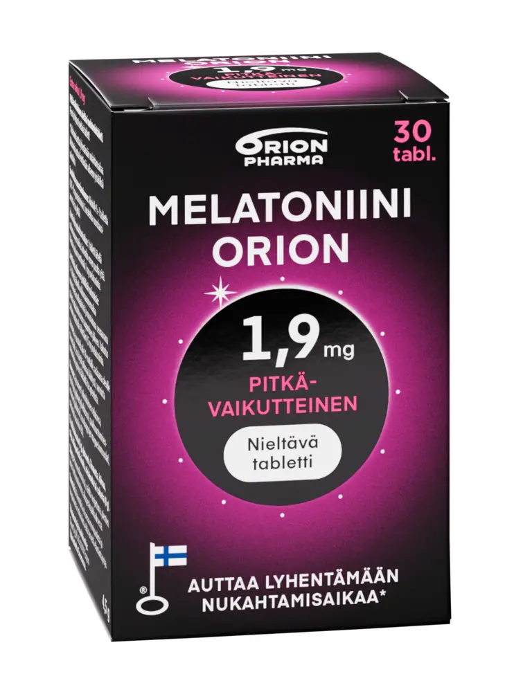 Melatoniini Orion 1,9 mg pitkävaikutteinen