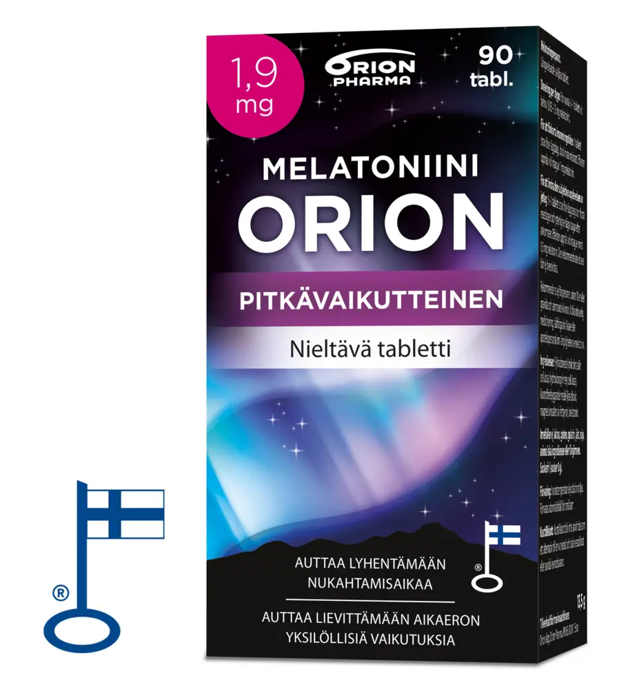 Melatoniini Orion 1,9 mg pitkävaikutteinen