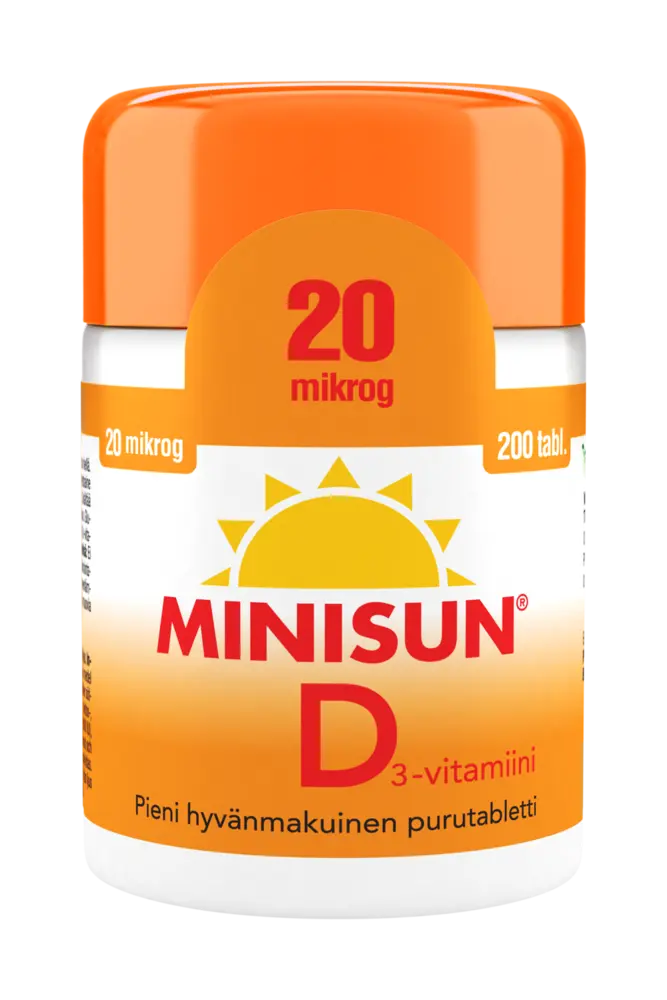 Minisun D-vitamiini 20 mikrog
