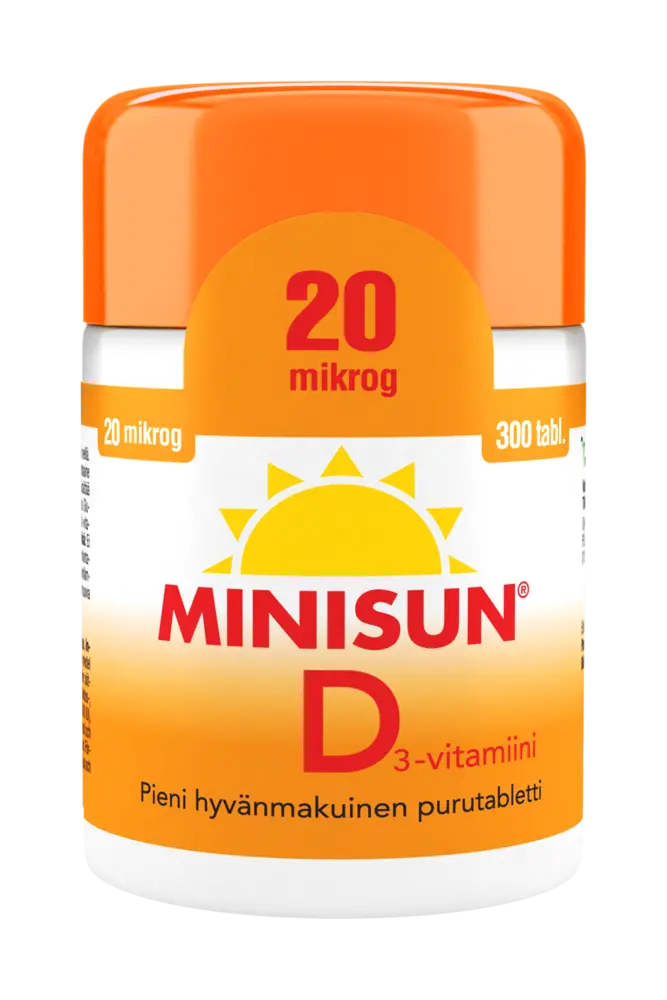 Minisun D-vitamiini 20 mikrog
