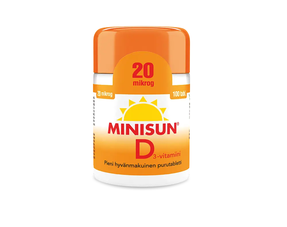 Minisun D-vitamiini 20 mikrog