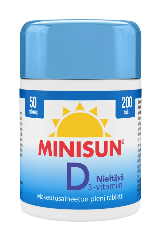 Minisun D-vitamiini Nieltävä 50 mikrog