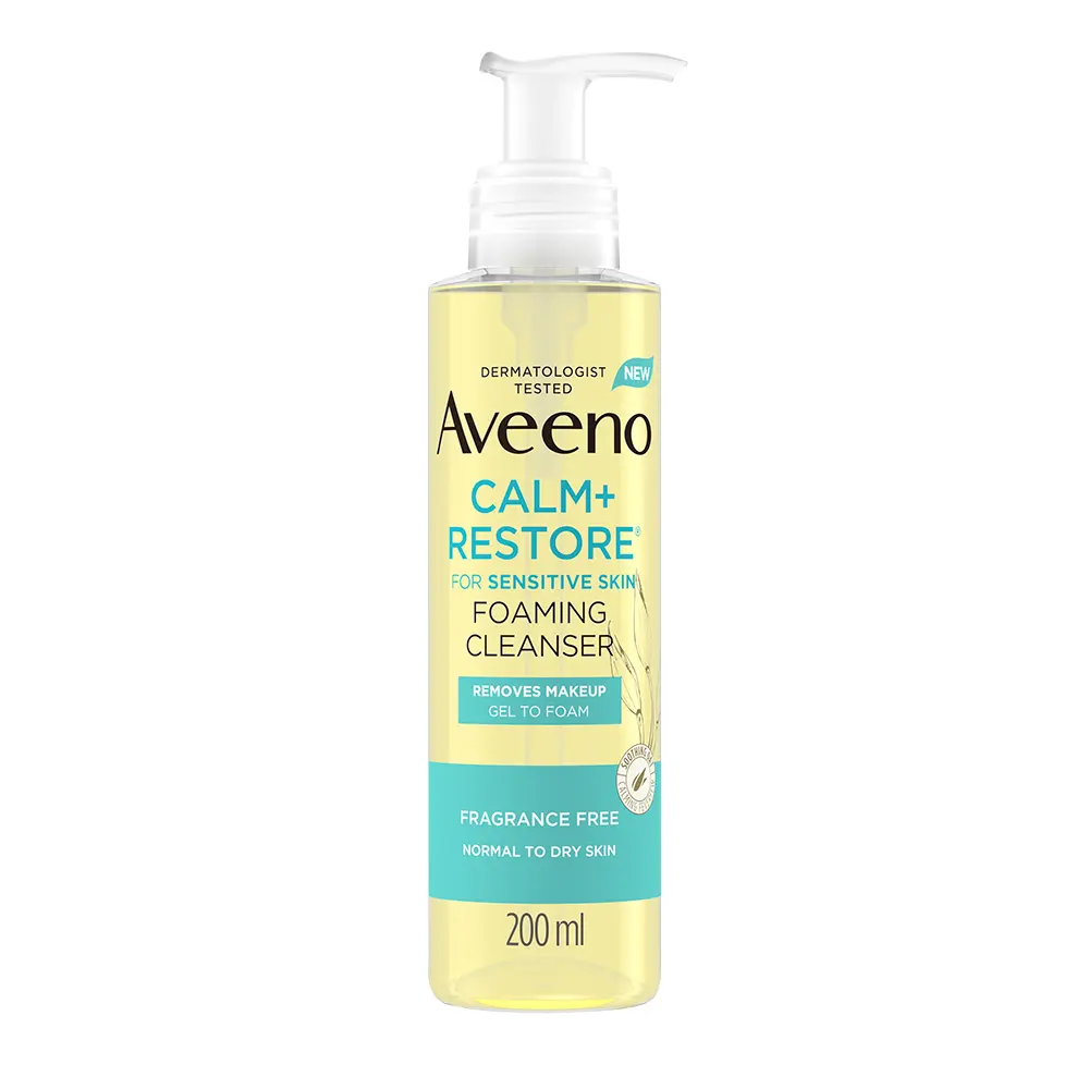 Aveeno Calm+Restore foaming cleanser