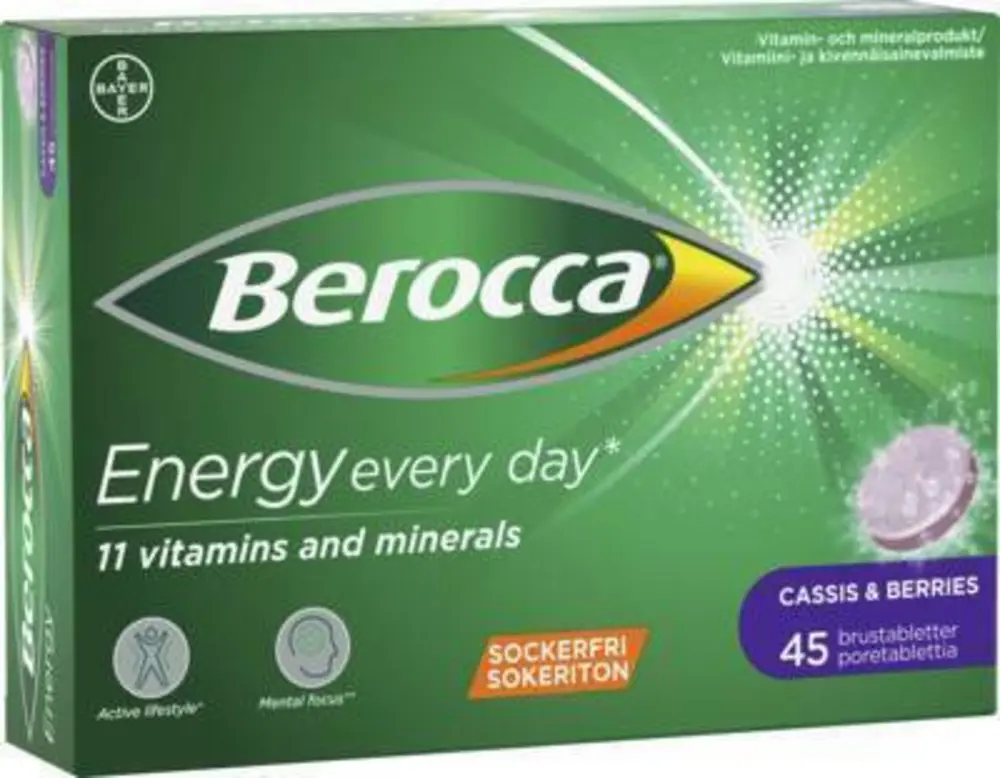 Berocca Energy Cassis & Berries poretabletti