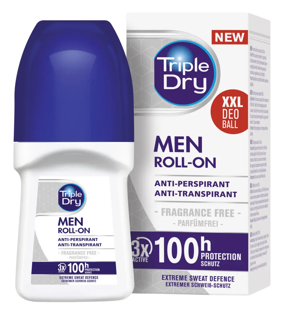 Triple Dry 100h Men antiperspirant roll-on tuoksuton
